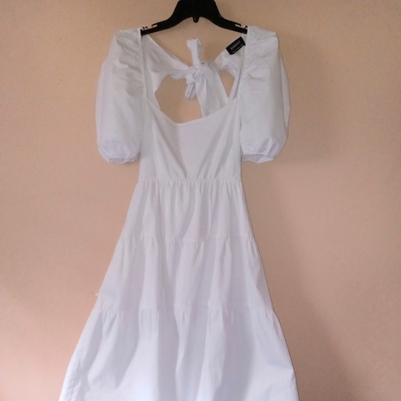 Bardot white tiered midi dress 6 - Picture 3 of 15